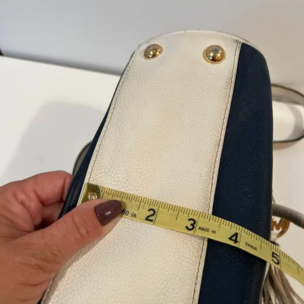 MICHAEL KORS handbag crossbody, blue & white